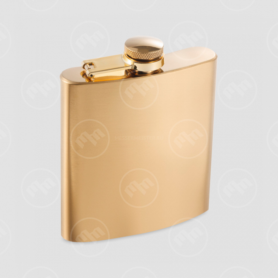 Фляга, 180 мл, сталь, золотистый, S. QUIRE, Италия