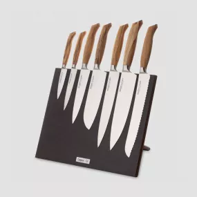 Наборкухонных ножей, 7 штук, на магнитной подставке ComposeEat, серия Ergo Line Olive, BERGER CUTLERY, Германия, Ergo Olive BERGER CUTLERY
