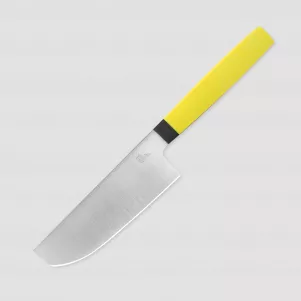 Нож кухонный накири для резки овощей NA110, 11,9 см, сталь N690, Yellow, OWL KNIFE, Россия, 