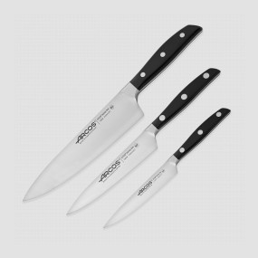 Набор из 3-х кухонных ножей поварская тройка, серия Manhattan, ARCOS, Испания, Подарочный набор кухонных ножей