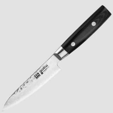 Нож кухонный универсальный 12 см, Petty, дамасская сталь, серия Zen, YAXELL, Япония, 
