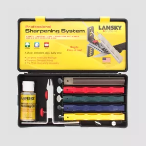Набор точильного приспособления Professional System, с 5 керамическими камнями Medium Serrated/ Coarse /Medium/ Fine /Ultra-Fine Grift, , размер: 21,5 x 10,5 x 4 см, LANSKY, США, Точильные наборы LANSKY