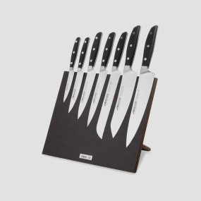 Набор кухонных ножей, 7 штук, на магнитной композитной подставке ComposeEat (венге), серия Manhattan, ARCOS, Испания, Наборы кухонных ножей