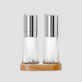 Набор мельниц для перца и соли, MENAGE CRYSTAL, на подставке, размер 13,5х6,7х17,5 см, серия Menage Crystal, ADHOC, Германия, Мельницы для специй