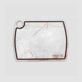 Доска разделочная композитная c желобом, 29х22см, серия Fashion, серый мрамор, ComposeEat, Россия, Разделочные доски COMPOSE EAT