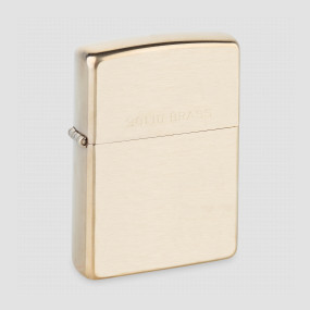 Зажигалка ZIPPO с покрытием Brushed Brass, латунь/сталь, золотистая, матовая, ZIPPO, США, Зажигалки
