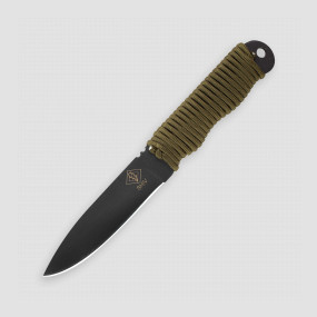 Нож с фиксированным клинком Ranger Shiv Black Cord Wrap, 11.5 см, ONTARIO, США, 