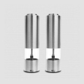 Набор электрических мельниц для перца и соли, с подсветкой, PEPMATIK, 19х5 см, серия Pepmatik, ADHOC, Германия, Мельницы для специй