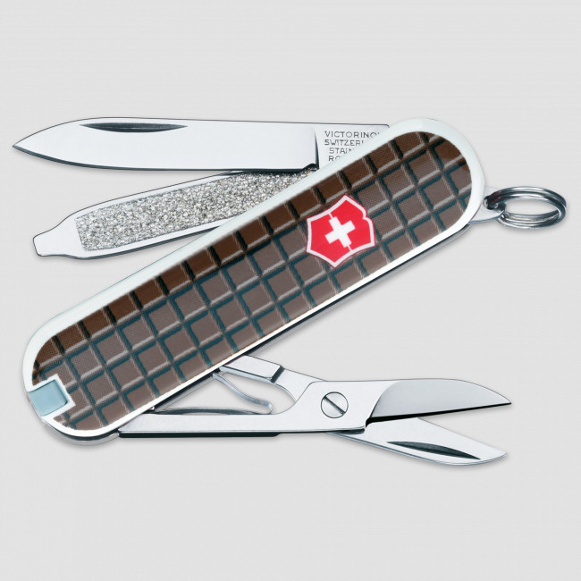 Нож швейцарский складной Classic SD Chocolate, 7 функций, 4 см, VICTORINOX, Швейцария