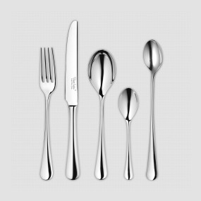 Набор столовых приборов на 6 персон, 30 предметов, 6 чайных ложек с длинной ручкой в подарок, серия Radford Bright, ROBERT WELCH, Великобритания, Наборы на 6 персон ROBERT WELCH