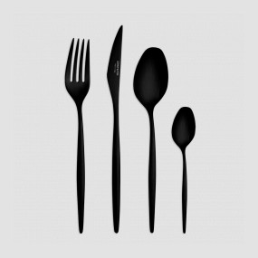 Набор столовых приборов на 6 персон, 24 предмета, цвет черный, серия Rabat, CRISTEMA, Португалия, Столовые приборы и сервировка