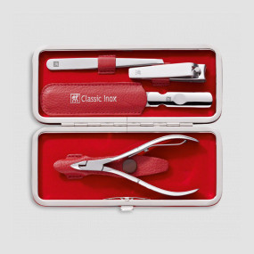 Набор маникюрный в кожаном футляре, цвет красный, 4 предмета, Classic Inox, ZWILLING J.A. HENCKELS, Германия, Маникюрные наборы ZWILLING