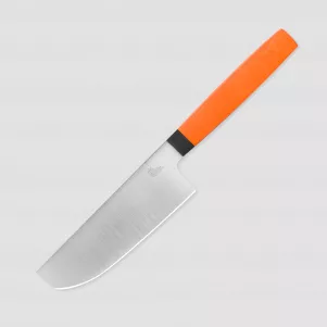 Нож кухонный накири для резки овощей NA110, 11,9 см, сталь N690, Orange, OWL KNIFE, Россия, 