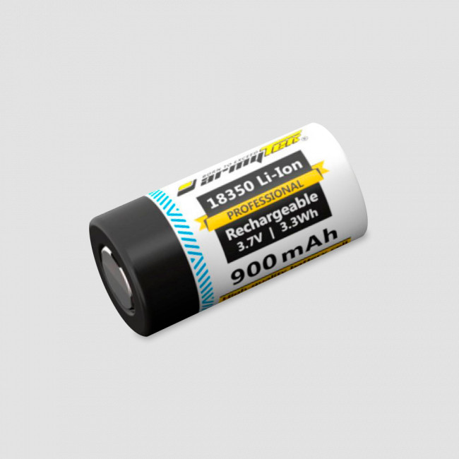 Аккумулятор незащищенный 18350 Li-Ion 900 mAh, ARMYTEK, Канада