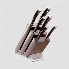 Набор кухонных ножей 6 предметов в подставке, серия Ikon, WUESTHOF, Золинген, Германия, Наборы ножей 6 предметов