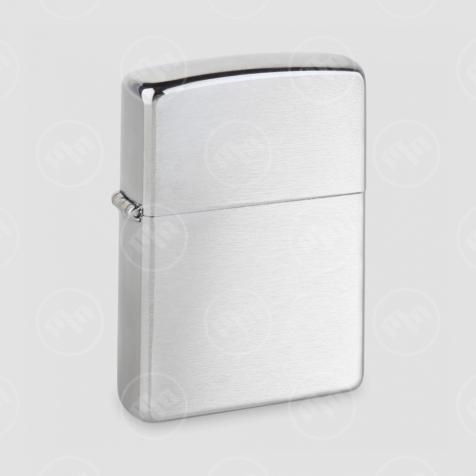 Зажигалка ZIPPO Classic с покрытием Brushed Chrome, латунь/сталь, серебристая, матовая, ZIPPO, США