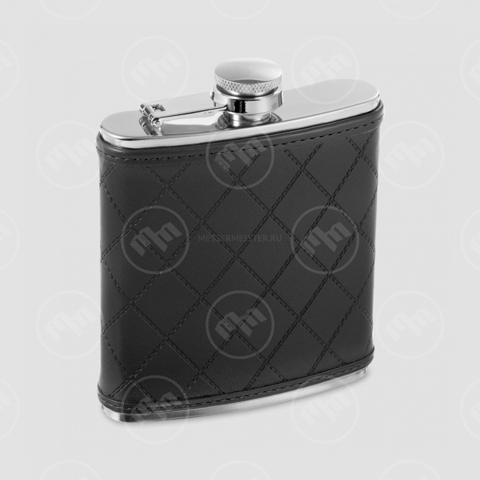 Фляга, 180 мл, сталь, черный, S. QUIRE, Италия