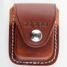 Чехол ZIPPO для зажигалки, кожа, с металлическим фиксатором на ремень, коричневый, ZIPPO, США_00781250010490529684.jpg