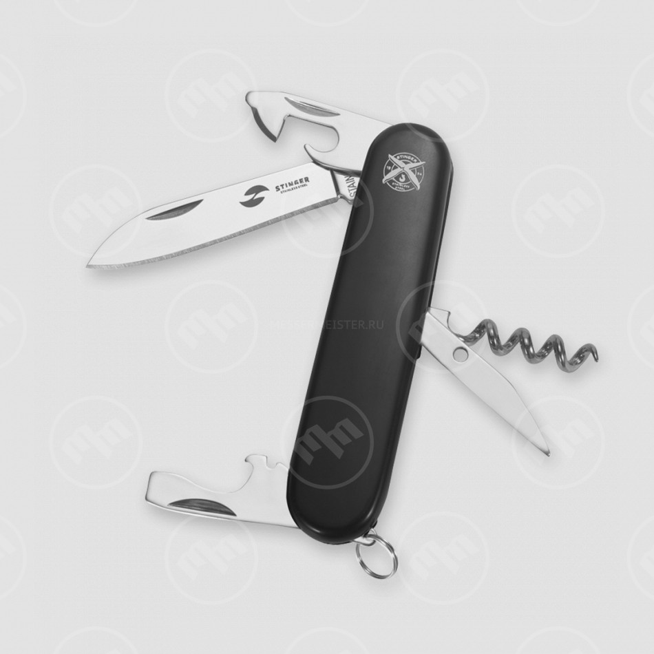 Нож многофункциональный складной, 6,7 см, STINGER, Россия
