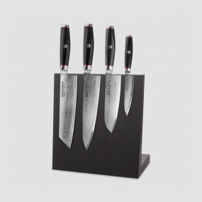 Набор из 4-х кухонных ножей на подставке из дуба, серия Ypsilon, YAXELL, Япония, Наборы кухонных ножей
