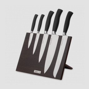 Набор кухонных ножей, 5 штук, на магнитной подставке ComposeEat, серия Ergo Line Pro, BERGER CUTLERY, Германия, Набор ножей 5 предметов