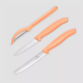 Набор из овощечистки и 2-х кухонных ножей Swiss Classic Trend Colors, VICTORINOX, Швейцария, Ножи для овощей Victorinox