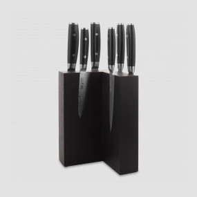 Набор из 6-ти кухонных ножей на подставке из дуба, серия RAN, YAXELL, Япония, Наборы кухонных ножей