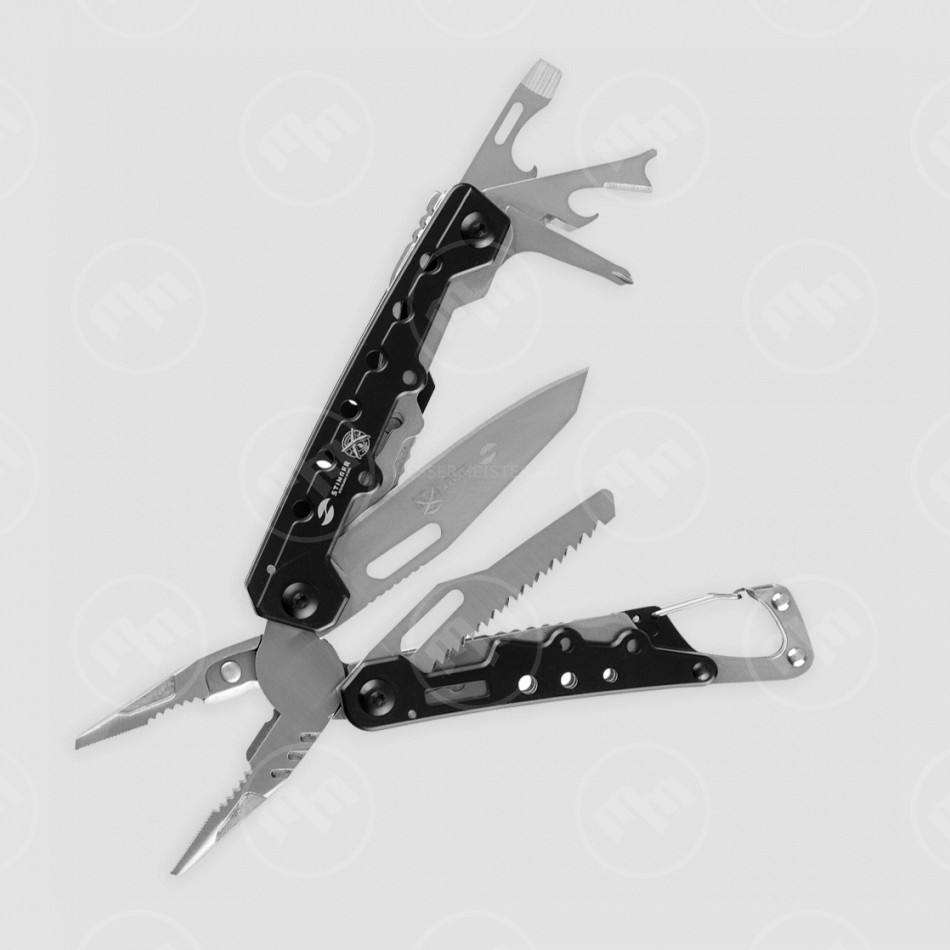Мультитул, 12 инструментов, цвет черный, STINGER, Россия