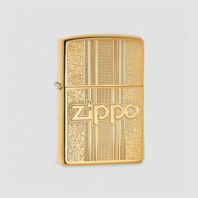 Зажигалка Classic Zippo Logo and Pattern Design High Polish Brass, ZIPPO, США, Зажигалки