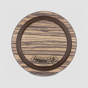 Подставка под кружку Бирдекель, круглая, диам. 95 мм, зебрано натуральный, серия Fashion, ComposeEat, Россия, Кухонные аксессуары COMPOSE EAT