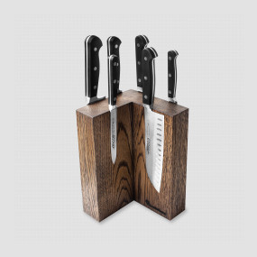 Набор из 6-ти кухонных ножей на подставке из дуба, серия Clasica, ARCOS, Испания, Наборы кухонных ножей Arcos