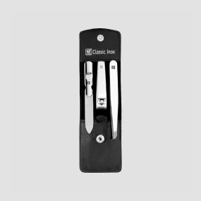 Набор маникюрный в кожаном футляре, цвет черный, 3 предмета, Classic Inox, ZWILLING J.A. HENCKELS, Германия, Лучшие маникюрные наборы