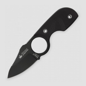 Нож с фиксированным клинком Amigo-X, Titanium Nitride, сталь AUS8, черный, KIZLYAR SUPREME, Россия, Охотничьи ножи Кизляр