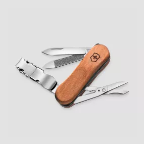 Нож швейцарский складной Nail Clip Wood 580, 6 функций, 4.4 см, VICTORINOX, Швейцария, Швейцарский нож