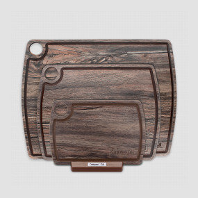 Набор из 3-х разделочных досок на подставке, в подарочной коробке, композитный материал, дуб мореный, серия Fashion, ComposeEat, Россия, COMPOSE EAT (Россия)