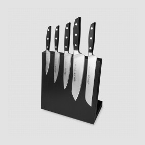Набор из 5-ти кухонных ножей на подставке из дуба, серия Manhattan, ARCOS, Испания, Набор ножей 5 предметов