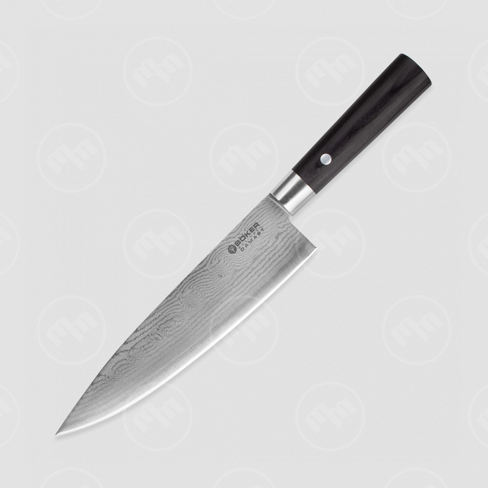 Нож поварской, 21,2 см, серия Damast Black, BOKER, Германия