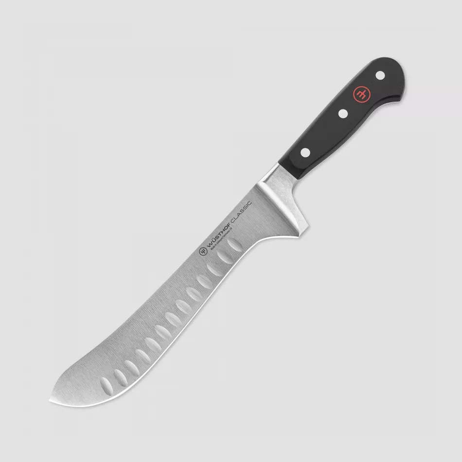 Нож кухонный забеловочный с углублениями на лезвии, 20 см, серия Classic, WUESTHOF, Золинген, Германия