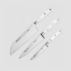 Набор из 3-х кухонных ножей поварская тройка, серия Riviera Blanca, ARCOS, Испания, Наборы ножей "Поварская тройка" 