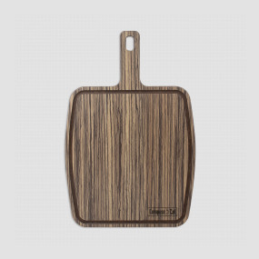 Доска сервировочная с ручкой, с желобом, 36х25 см, зебрано натуральный, серия Fashion, ComposeEat, Россия, Столовые приборы и сервировка