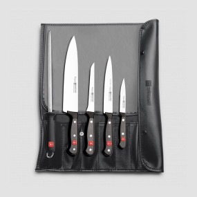 Набор для повара: 4 ножа, мусат, и чехол, серия Gourmet, WUESTHOF, Золинген, Германия, Серия Gourmet WUESTHOF
