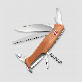 Нож швейцарский многофункциональный складной RangerWood 55 55, 10 функций, 9.7 см, VICTORINOX, Швейцария, RangerGrip