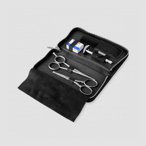 Набор для бритья дорожный, 5 предметов в кожаном футляре, DOVO, Германия, Наборы бритвенные