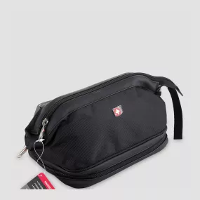 Несессер Deluxe toiletry kit, черный, полиэстер, 16 х 31 х 17 см, WENGER, Швейцария, Аксессуары WENGER