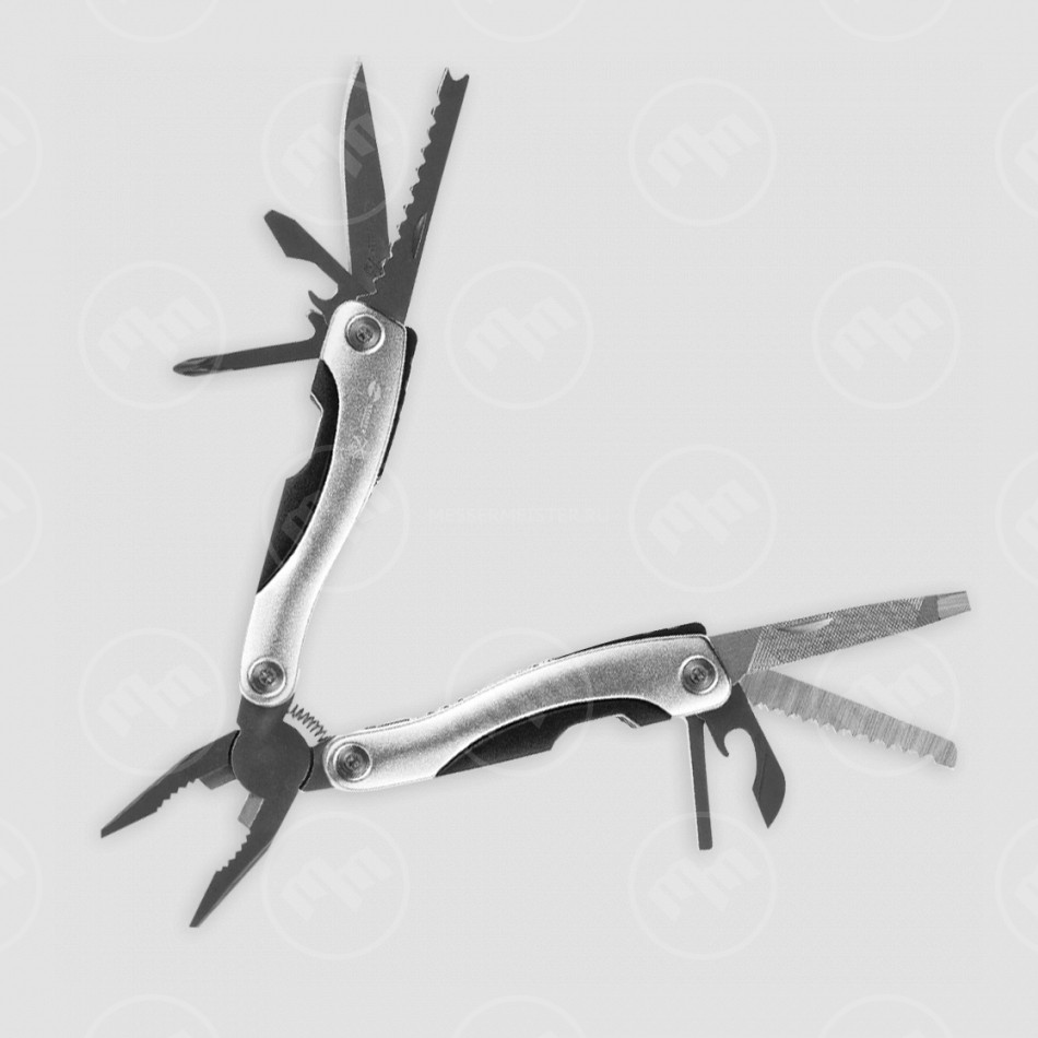 Мультитул, 15 инструментов, цвет серебристый, STINGER, Россия