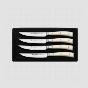 Набор кухонных ножей для стейка 4 штуки, серия Ikon Cream White, WUESTHOF, Золинген, Германия, Акции