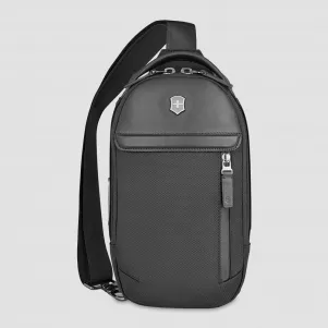 Рюкзак на одно плечо Architecture Urban2 Sling Bag, 4 л, полиэстер/кожа, черный, VICTORINOX, Швейцария, Рюкзаки