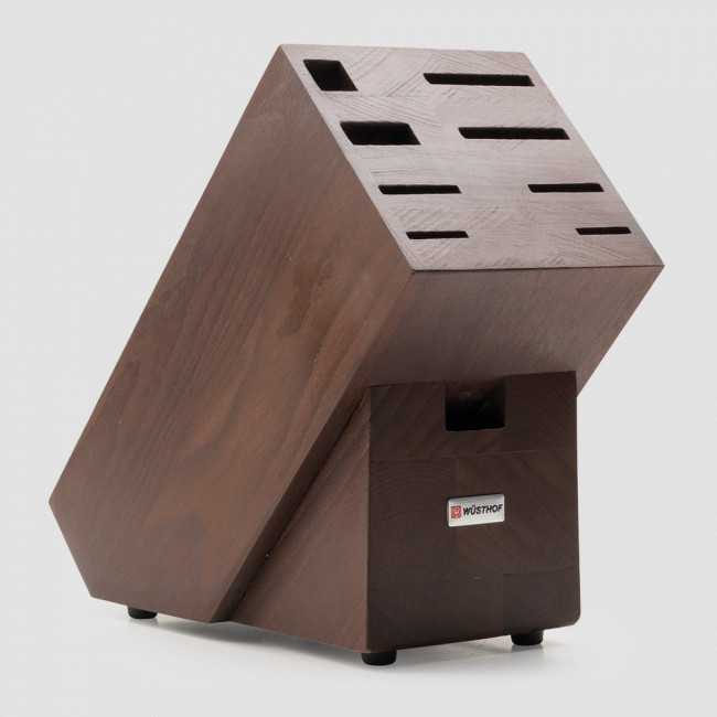 Подставка для 6 ножей, ножниц и мусата, коричневое дерево, серия Knife blocks, WUESTHOF, Золинген, Германия