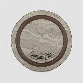 Подставка под кружку Бирдекель, круглая, диам. 95 мм, травертин капучино, серия Fashion, ComposeEat, Россия, Кухонные аксессуары COMPOSE EAT