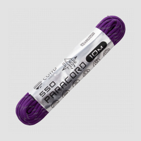 Паракорд 550 световозвращающий purple, 10 м, серия Cord 550, CORD, Россия, Паракорд 550 CORD